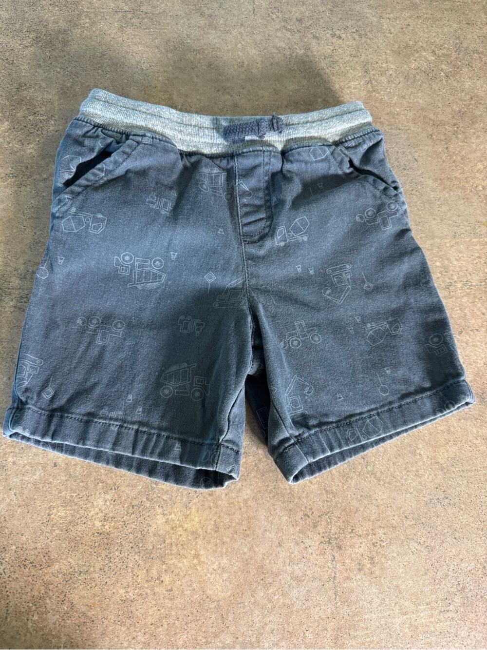Jumping Beans Fun Gray Truck Print Toddler Pull-On Shorts Boys 4T Summer Casual